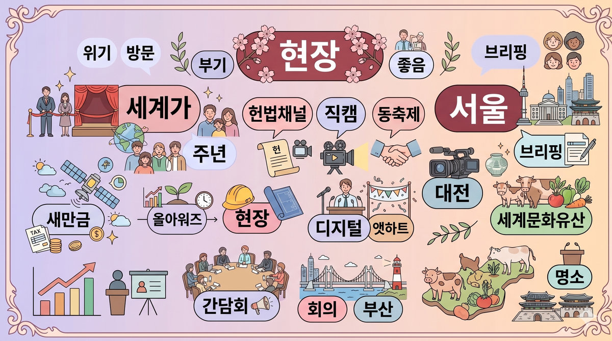 키워드 ㅣ '현장' 키워드가 여전히 강조되고 있습니다.